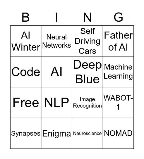 AI Bingo Card