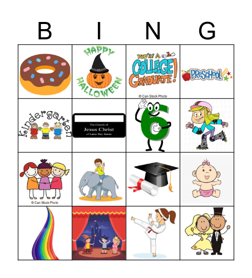 Mommy Bingo Card