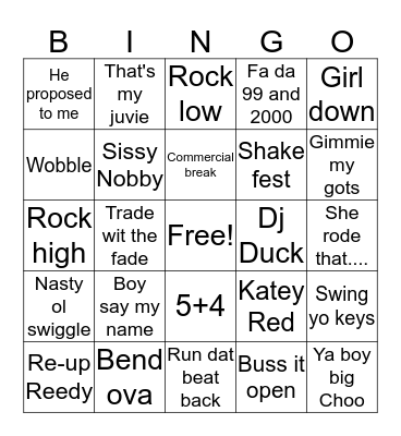 Bounce Bingo  Bingo Card