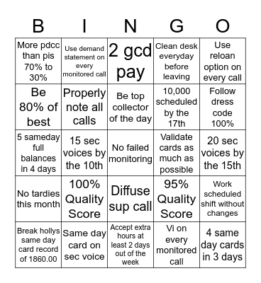 CRS BLACKOUT Bingo Card
