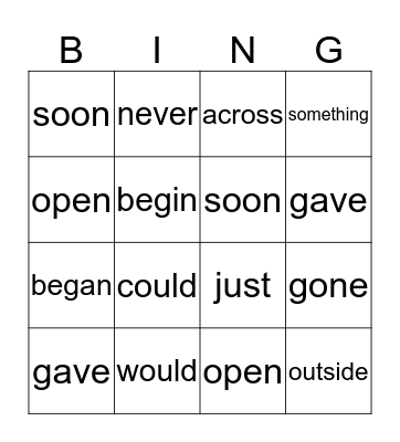 Green Lesson #85 Bingo Card