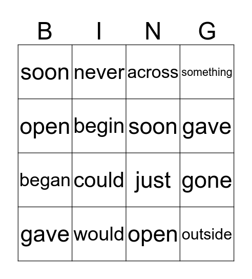 Green Lesson #85 Bingo Card