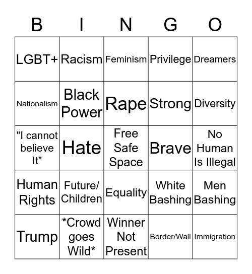 Oscar Bingo Card