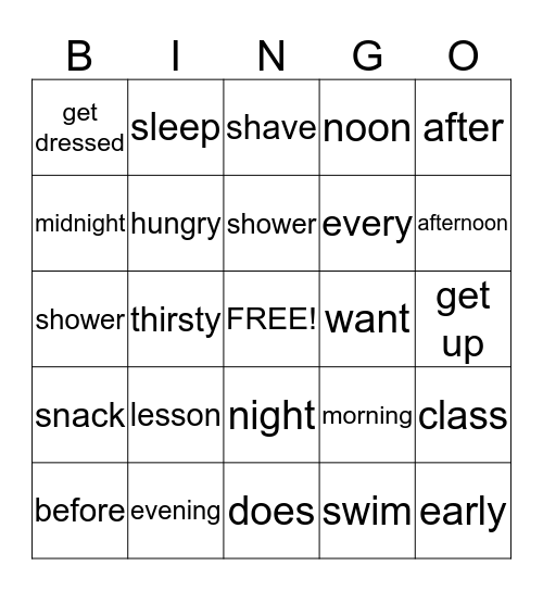 Book 3 Bingo Card