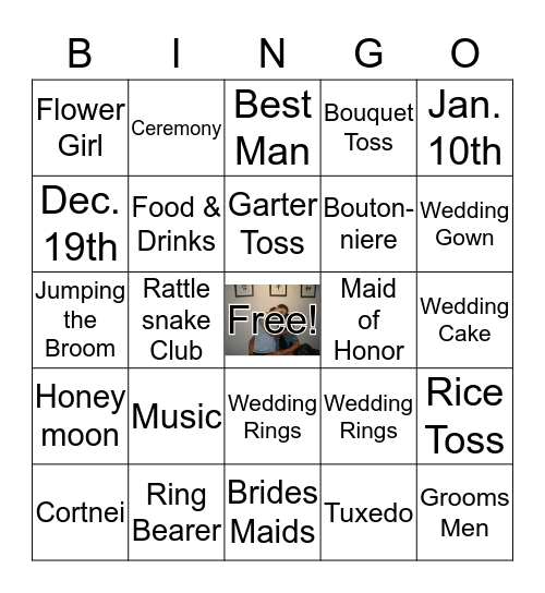 Cortnei Bridal Shower Bingo Card