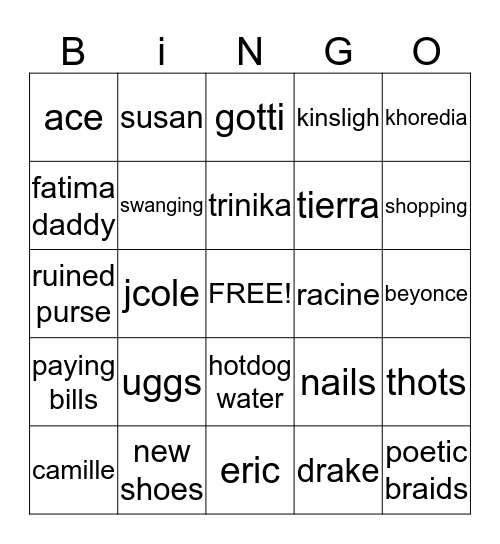 wolf bingo of randomness Bingo Card