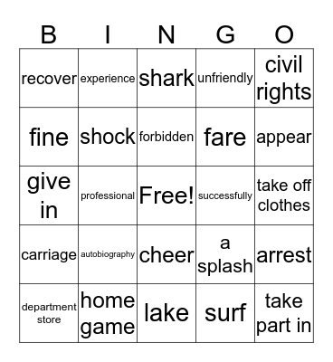 NI 3.1.3 Bingo Card