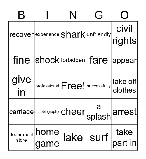 NI 3.1.3 Bingo Card