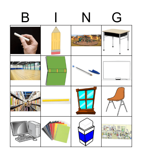 L'école Bingo Card