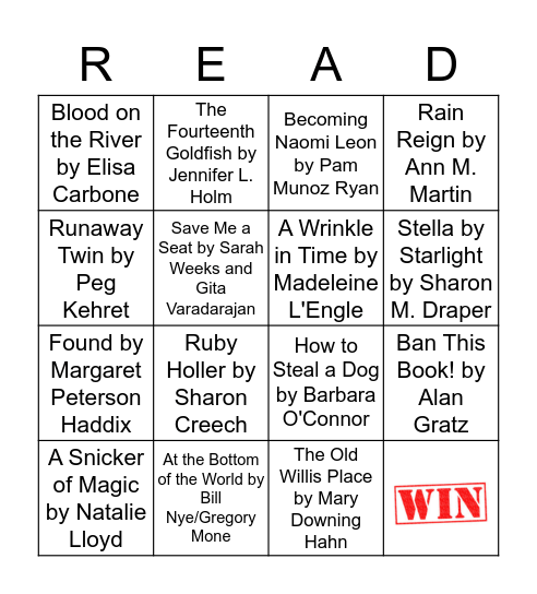 BOOK WARRIORS BINGO Card