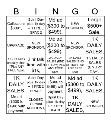 Bingo Card