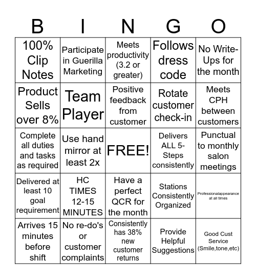 JANUARY BINGO Card