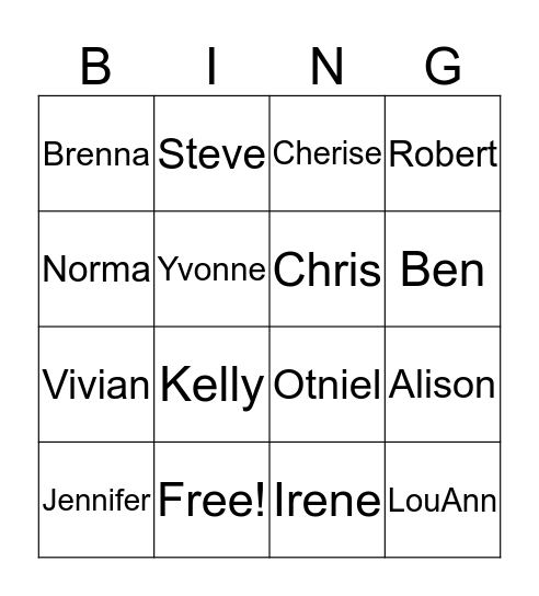 Trofholz Bingo Card
