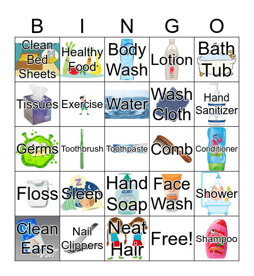 Health & Hygiene Bingo Card