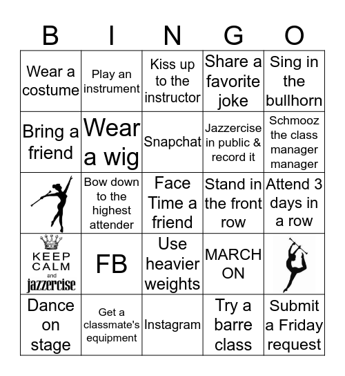 March On Feats Bingo Card