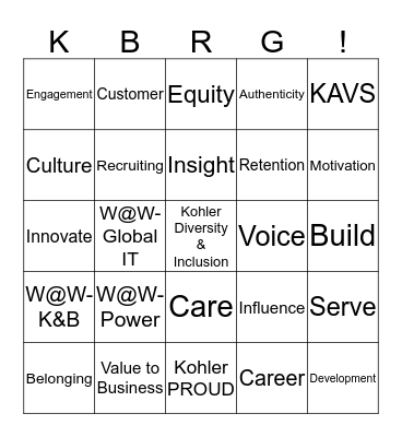 BRG Chowdown Bingo Card