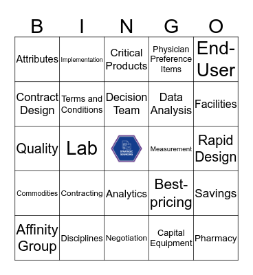 The Resource Group - Strategic Sourcing Bingo Card