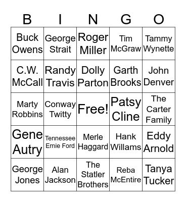 Western SINGO BINGO Card