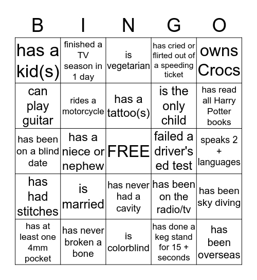Bingo Card