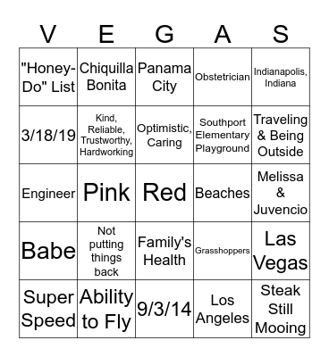 Lucky in Love: Megan & Felipe Bingo Card