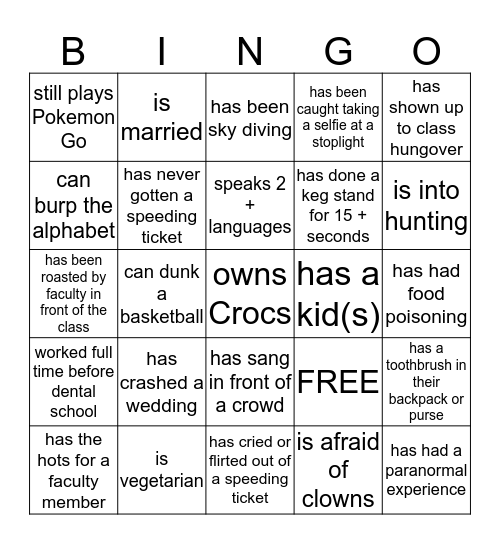 Bingo Card