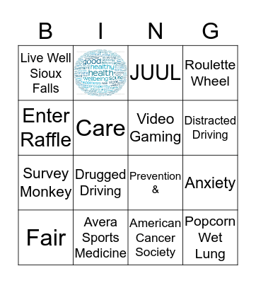 Prevention & Care Fair Bingo Card