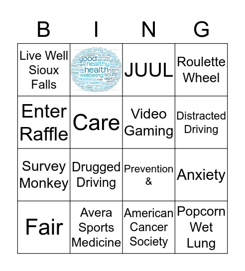 Prevention & Care Fair Bingo Card