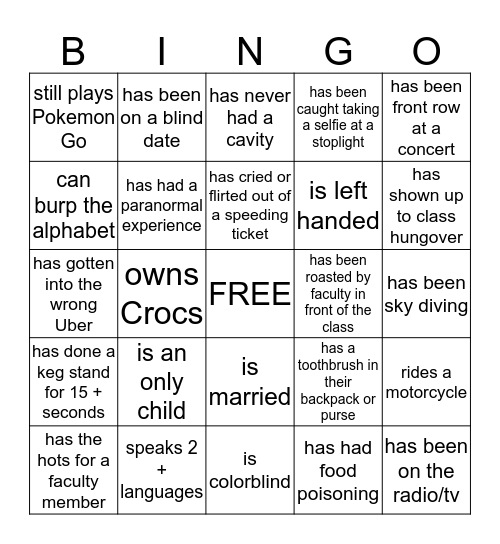 Bingo Card