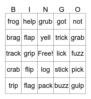 Kindergarten Tiger Time #2 Bingo Card