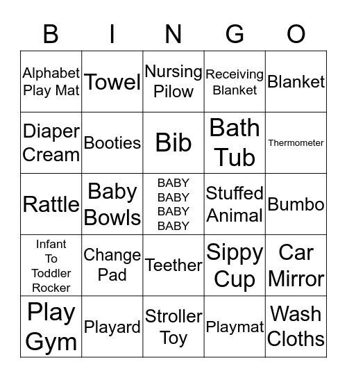 Panchal Baby Diva BINGO Card