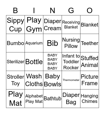Panchal Baby Diva BINGO Card