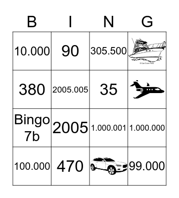 Bingo Lingo  Bingo Card
