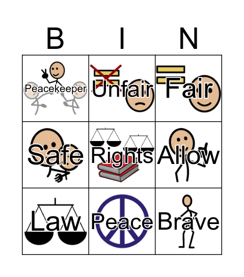 Peace Bingo Card