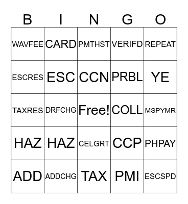 CS March Madness Bingo Card
