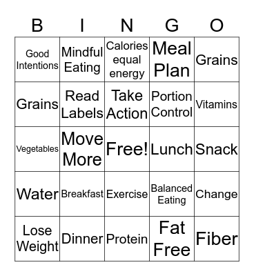 TOPS Bingo Card
