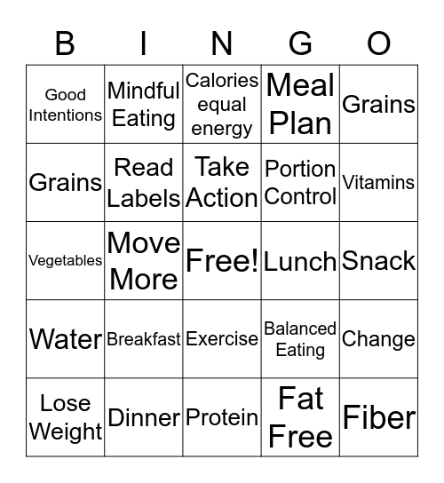 TOPS Bingo Card