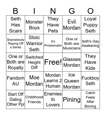 Meth AU Bingo Card