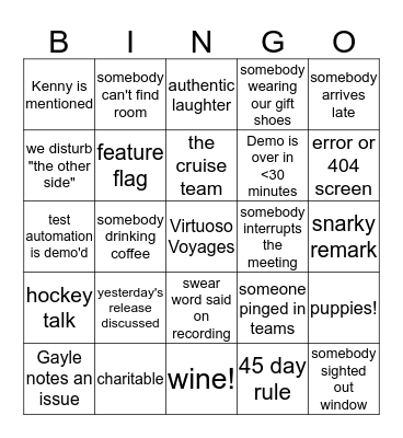 Mowgli S138 Demo Bingo Card