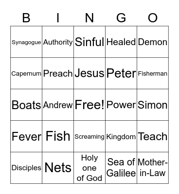 Fishing for People BINGO Card