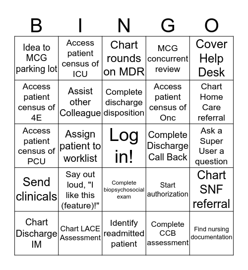 Expanse Go-live BINGO! Bingo Card