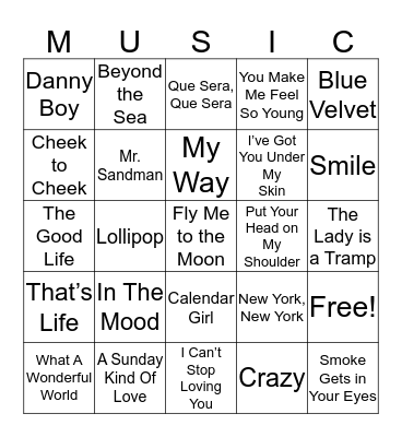 Meadows Music I Bingo Card