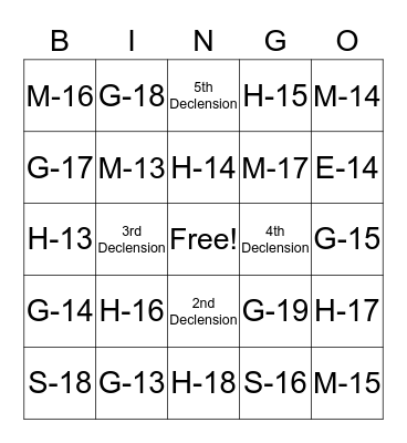 Foundations Bingo (Week 19) Bingo Card