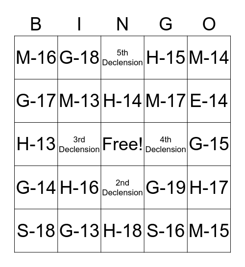 Foundations Bingo (Week 19) Bingo Card
