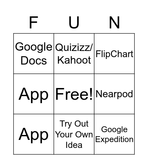 Tech Time Bingo Card