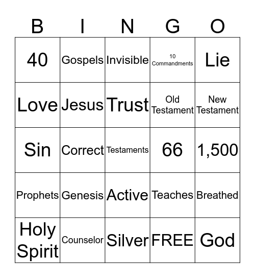 Grade 3-5 Bingo Card