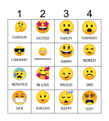 FEELINGS BINGO Card