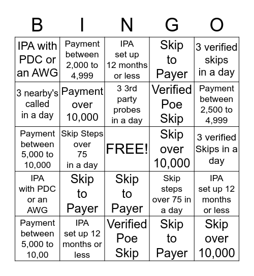 January 2014 Conterst Bingo Card