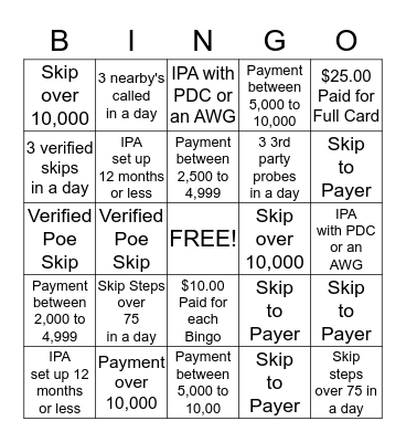 January 2014 Conterst Bingo Card