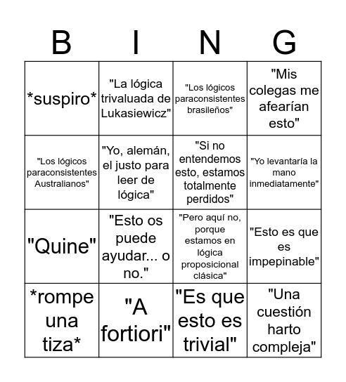 Bingo de Méndez  Bingo Card
