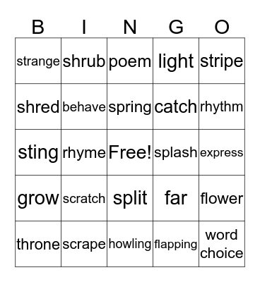 BINGO Card